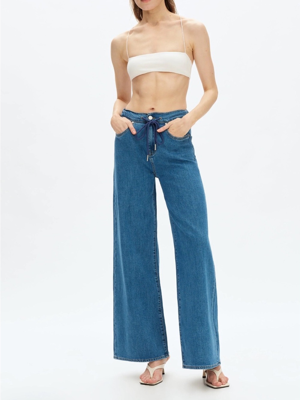 BAYEAS Zephyrine Mid-Rise Wide Leg Jeans Size 29